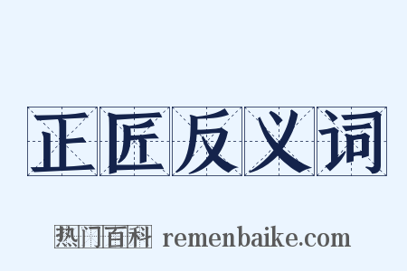 正匠反义词是什么意思的图片